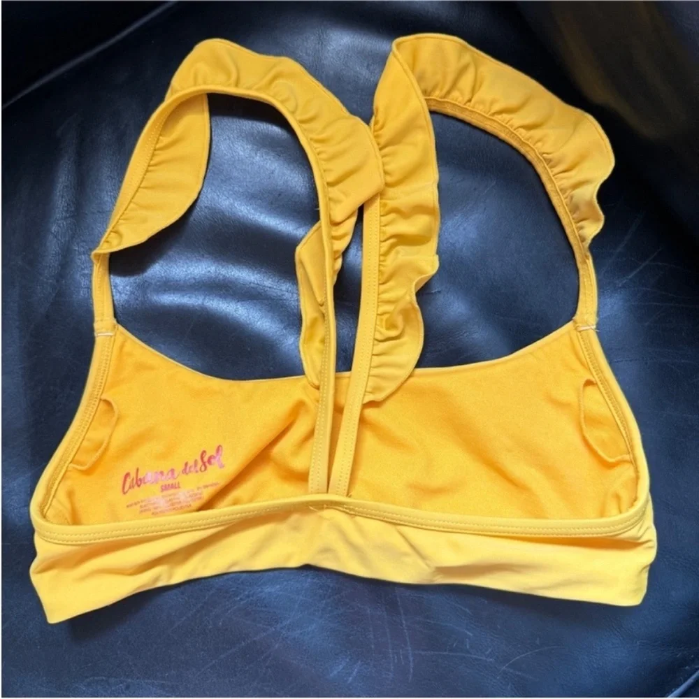 Cabana Del Sol Yellow Swim Top - Picture 2 of 4